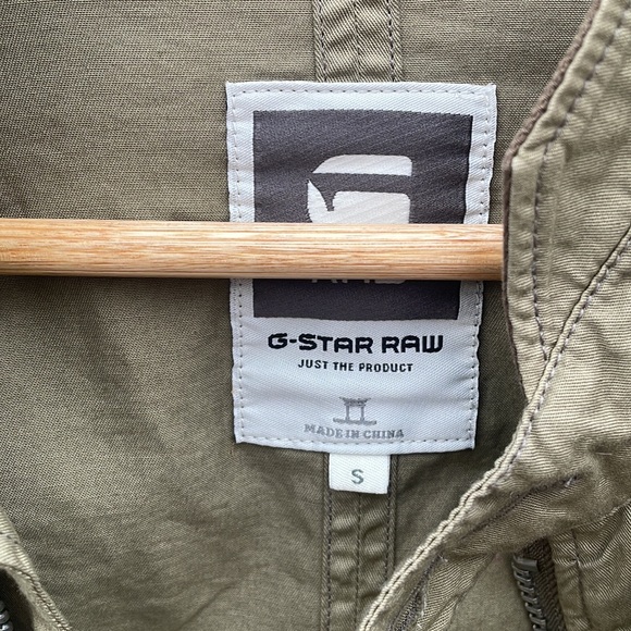 G-Star RAW Anson Premium Overshirt Jacket Green Khaki - Size Men's Small - Picture 3 of 8